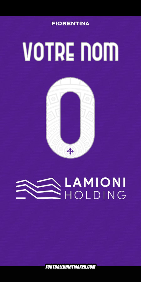 Maillot Fiorentina 2025/2026 -  votre nom - 0