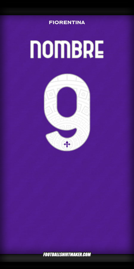 Jersey Fiorentina Cup 2025/2026 -  nombre - 9