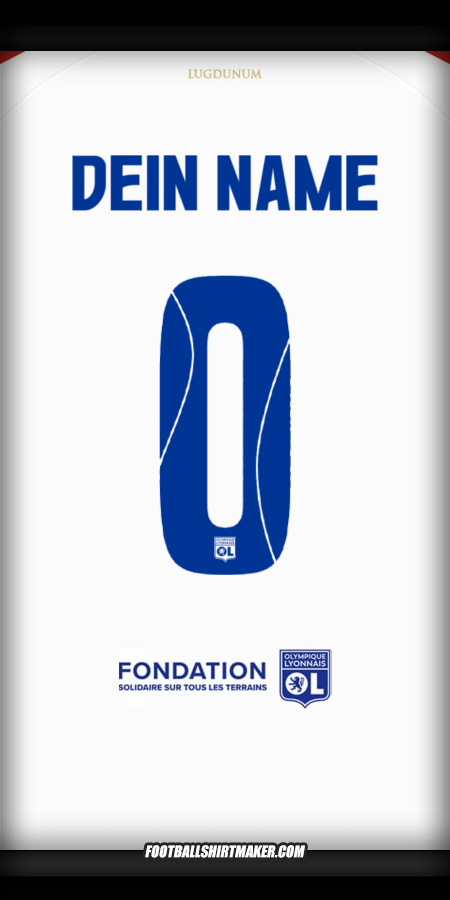 Trikot Olympique Lyon 2025/2026 Cup -  dein name - 0