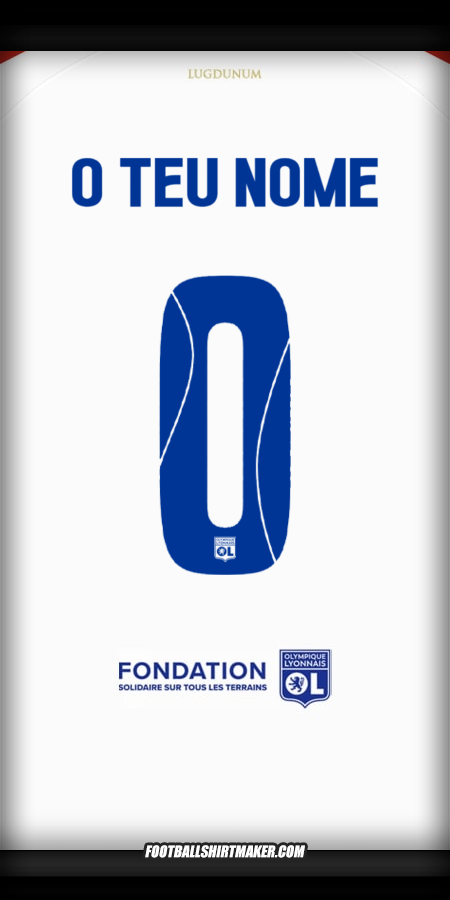 Camisola Olympique Lyon 2025/2026 Cup -  o teu nome - 0