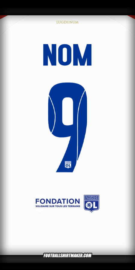 Maillot Olympique Lyon Cup 2025/2026 -  nom - 9