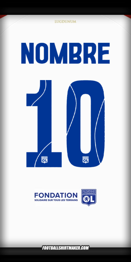 Jersey Olympique Lyon Cup 2025/2026 -  nombre - 10