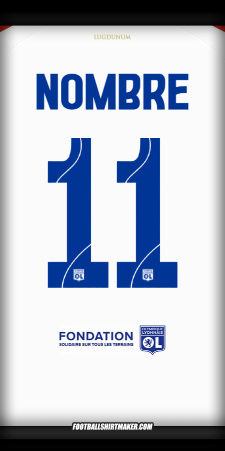 Jersey Olympique Lyon Cup 2025/2026 -  nombre - 11