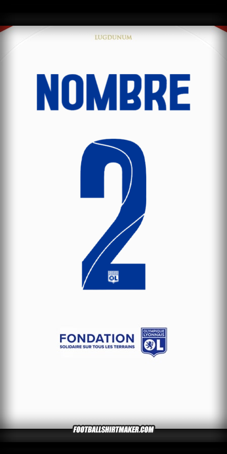 Jersey Olympique Lyon Cup 2025/2026 -  nombre - 2