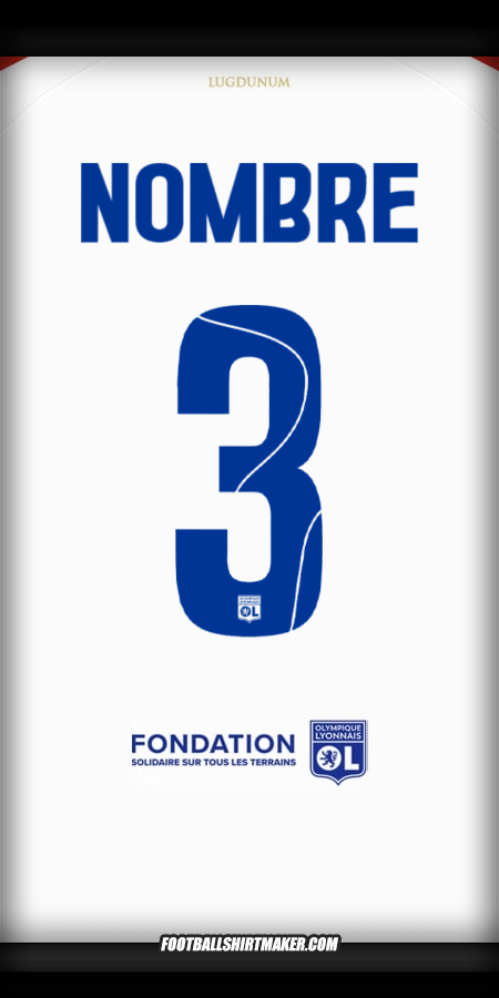 Jersey Olympique Lyon Cup 2025/2026 -  nombre - 3