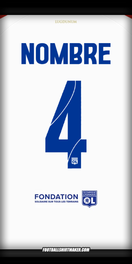Jersey Olympique Lyon Cup 2025/2026 -  nombre - 4