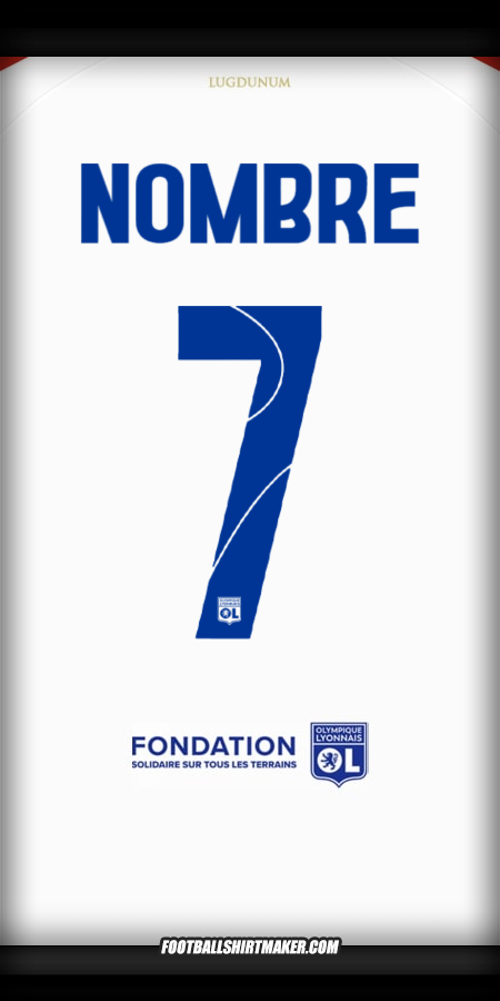 Jersey Olympique Lyon Cup 2025/2026 -  nombre - 7