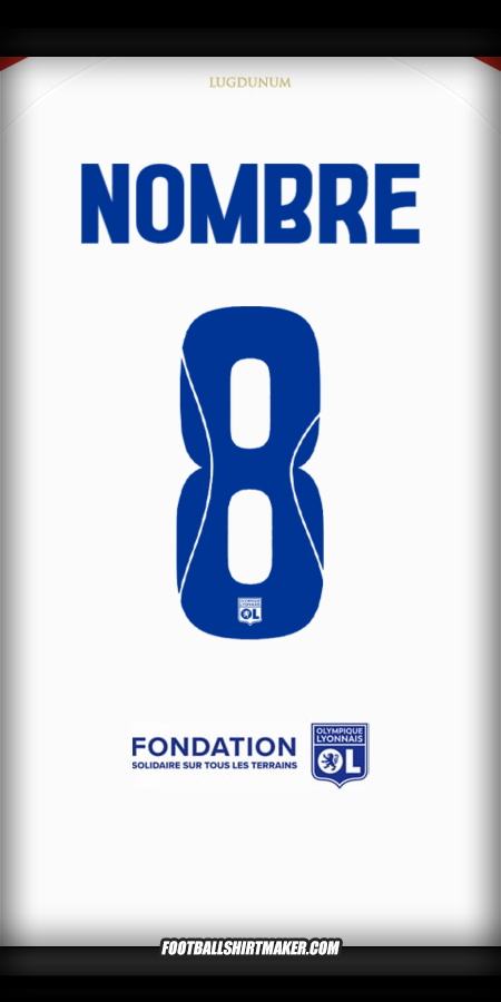Jersey Olympique Lyon Cup 2025/2026 -  nombre - 8