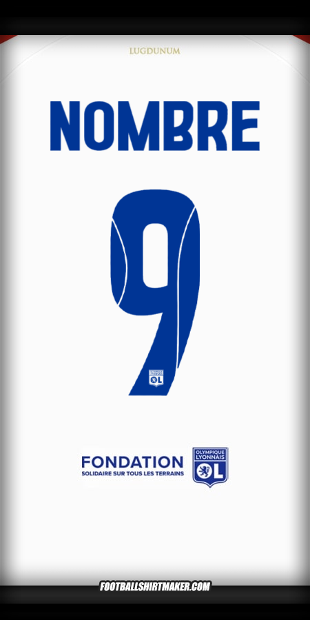 Jersey Olympique Lyon Cup 2025/2026 -  nombre - 9