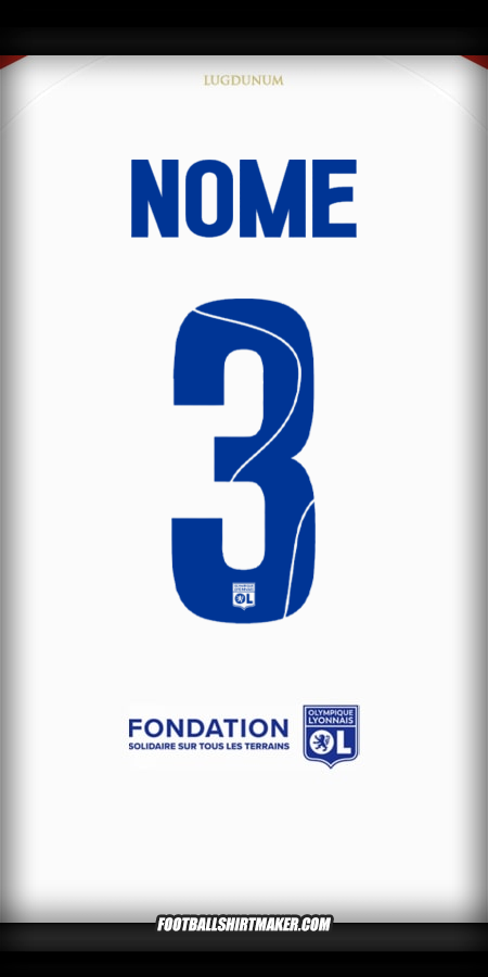 Maglia Olympique Lyon Cup 2025/2026 -  nome - 3