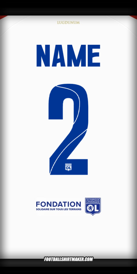Shirt Olympique Lyon Cup 2025/2026 -  name - 2