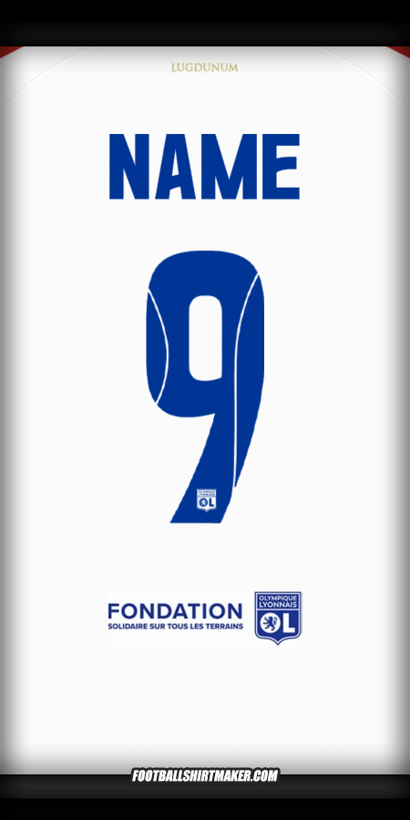 Jersey Olympique Lyon Cup 2025/2026 -  name - 9
