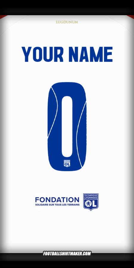 Shirt Olympique Lyon 2025/2026 Cup -  your name - 0