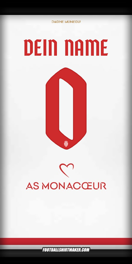 Trikot As Monaco Cup 2025/2026 -  dein name - 0