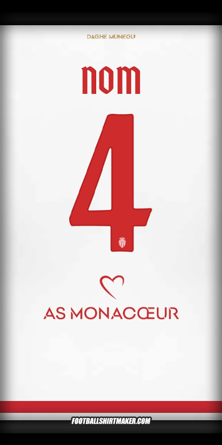 Maillot As Monaco Cup 2025/2026 -  nom - 4