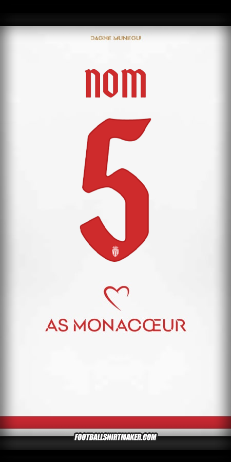 Maillot As Monaco Cup 2025/2026 -  nom - 5