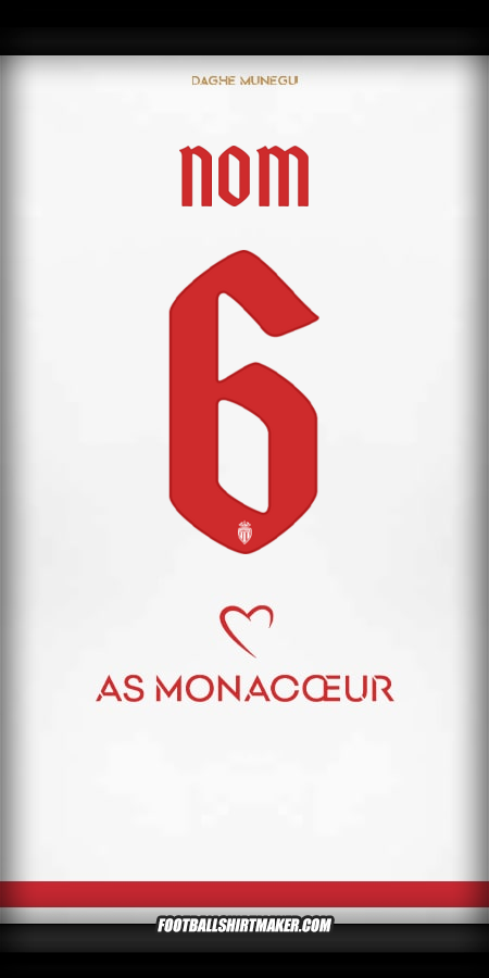 Maillot As Monaco Cup 2025/2026 -  nom - 6