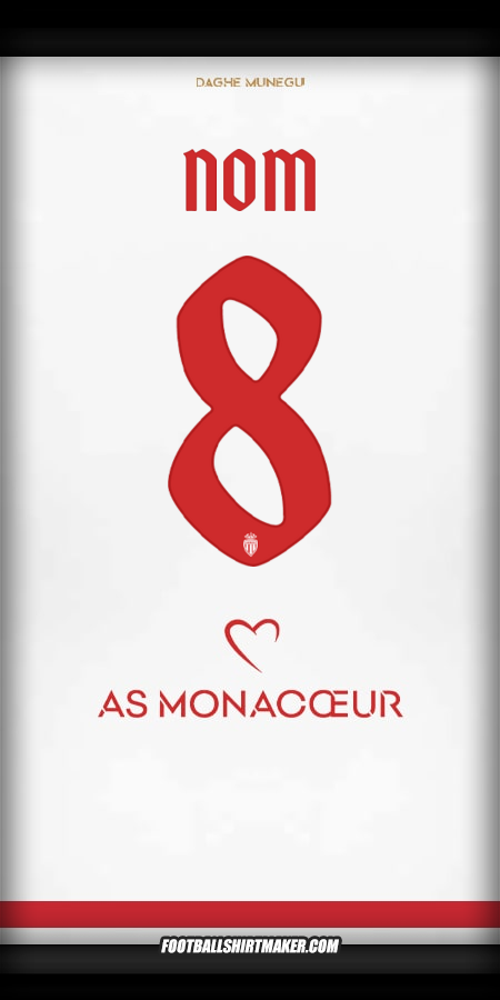 Maillot As Monaco Cup 2025/2026 -  nom - 8