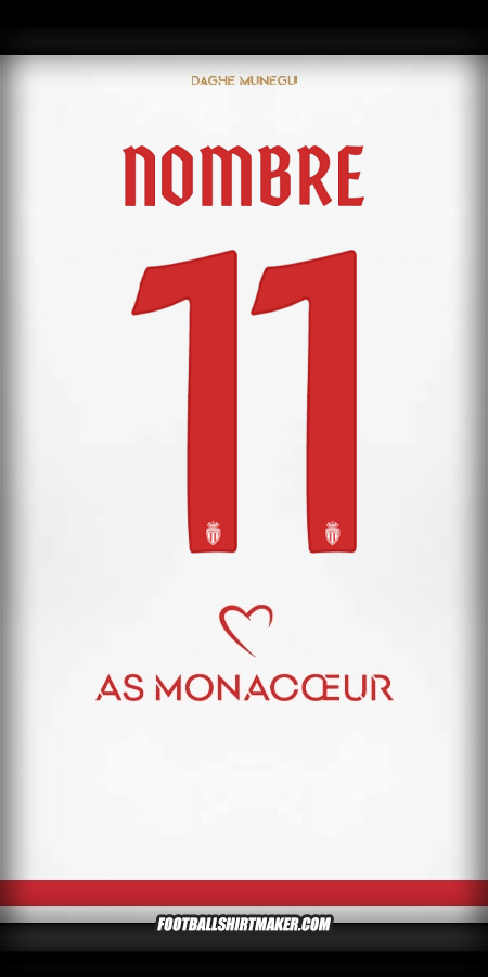 Jersey As Monaco Cup 2025/2026 -  nombre - 11