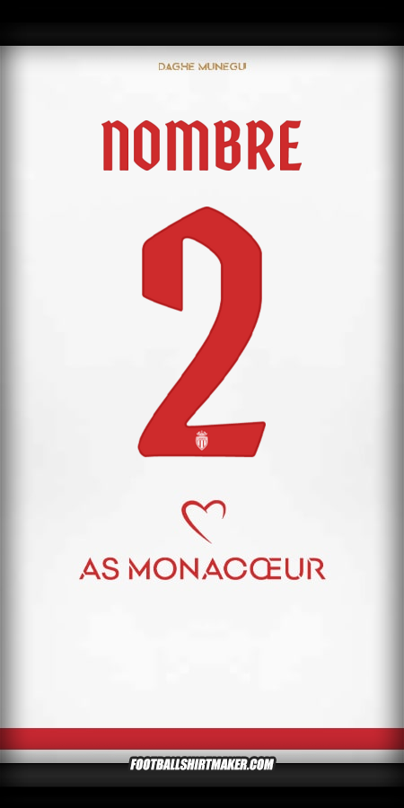 Jersey As Monaco Cup 2025/2026 -  nombre - 2