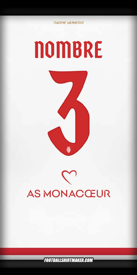 Jersey As Monaco Cup 2025/2026 -  nombre - 3