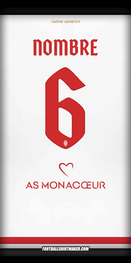 Camiseta As Monaco Cup 2025/2026 -  nombre - 6