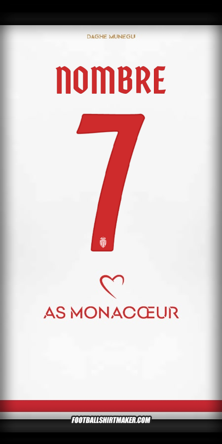 Jersey As Monaco Cup 2025/2026 -  nombre - 7