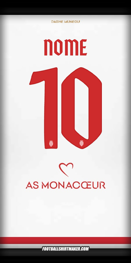 Camisa As Monaco Cup 2025/2026 -  nome - 10