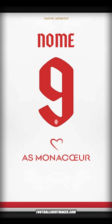Maglia As Monaco Cup 2025/2026 -  nome - 9