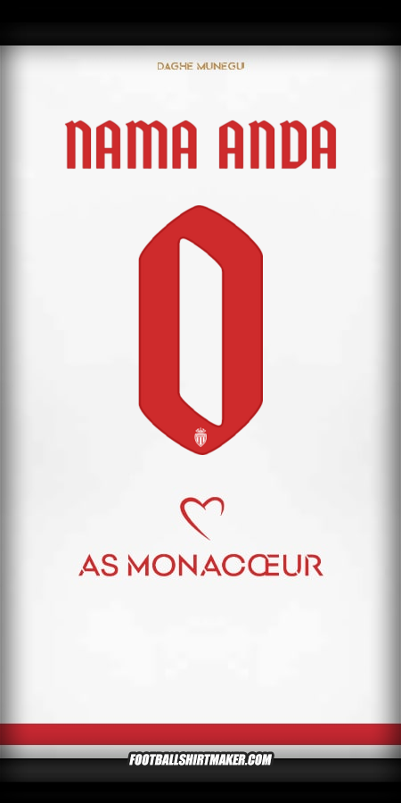 Jersey As Monaco Cup 2025/2026 -  nama anda - 0