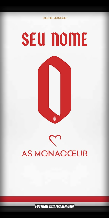 Camisa As Monaco 2025/2026 Cup -  seu nome - 0