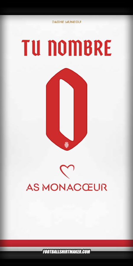Camiseta As Monaco Cup 2025/2026 -  tu nombre - 0