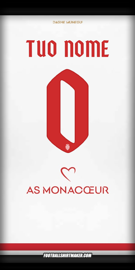 Maglia As Monaco 2025/2026 Cup -  tuo nome - 0