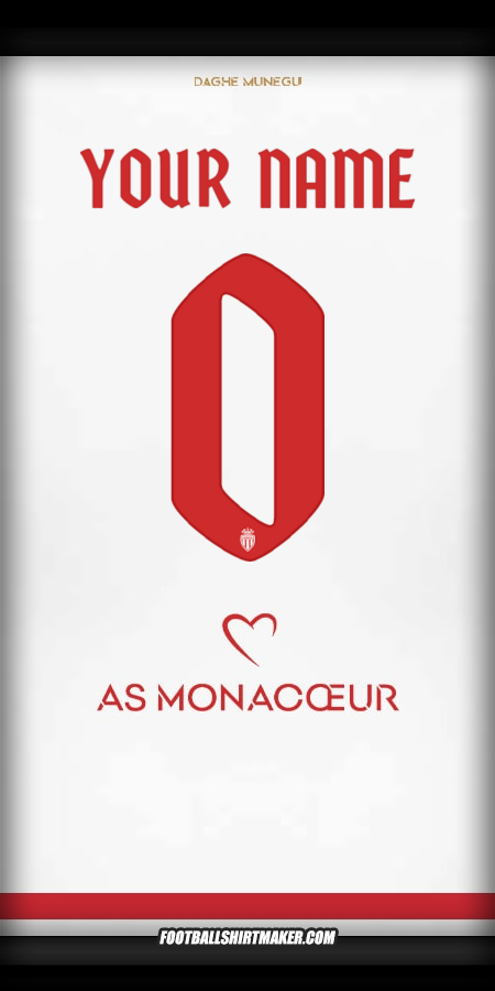 Shirt As Monaco 2025/2026 Cup -  your name - 0