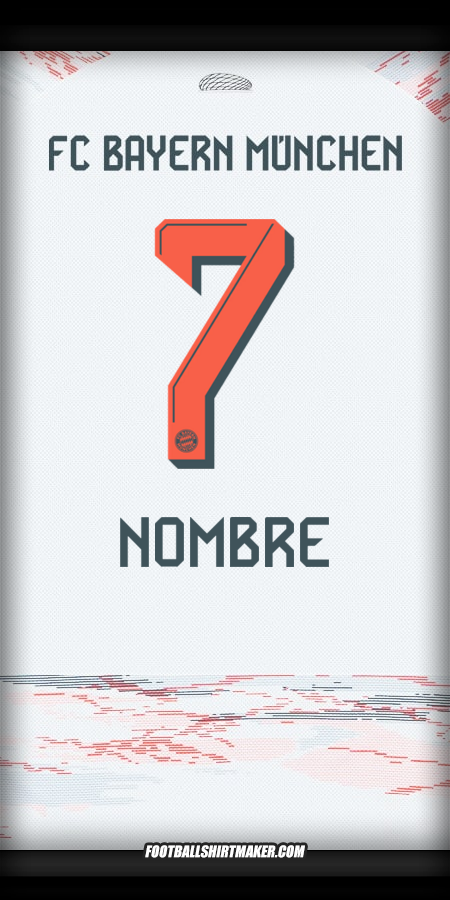 Jersey FC Bayern Munchen 2025/2026 Visita -  nombre - 7