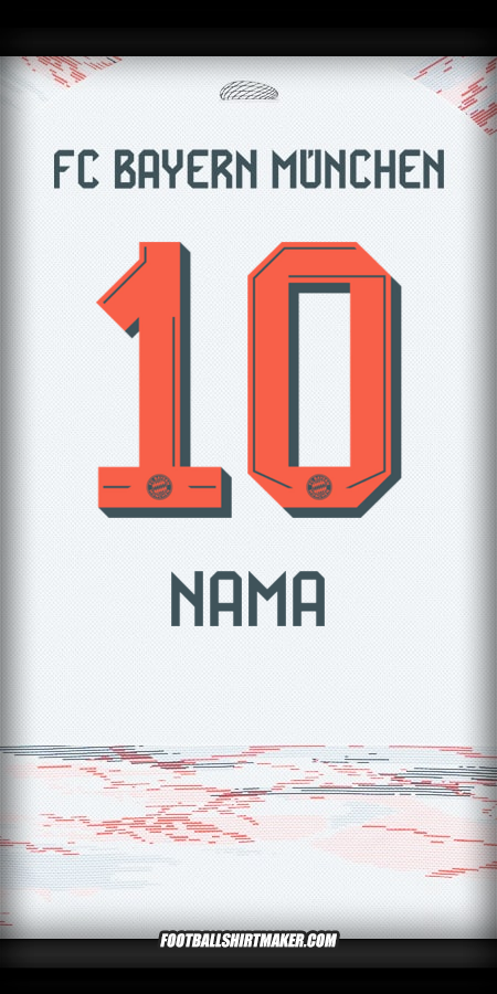 Jersey FC Bayern Munchen 2025/2026 Alternatif -  nama - 10