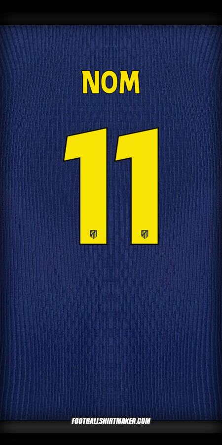 Maillot Atletico Madrid Cup 2025/2026 Extérieur -  nom - 11