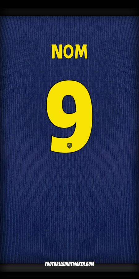 Maillot Atletico Madrid Cup 2025/2026 Extérieur -  nom - 9