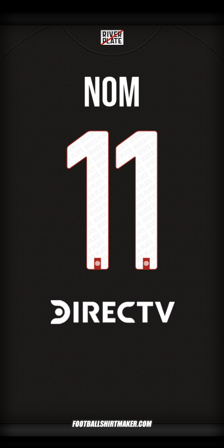 Maillot River Plate 2025/2026 Extérieur -  nom - 11
