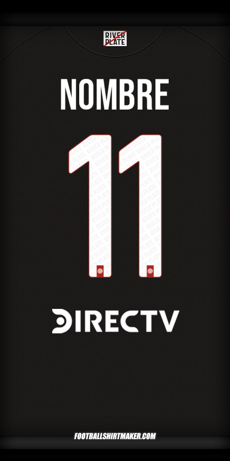 Jersey River Plate 2025/2026 Visita -  nombre - 11