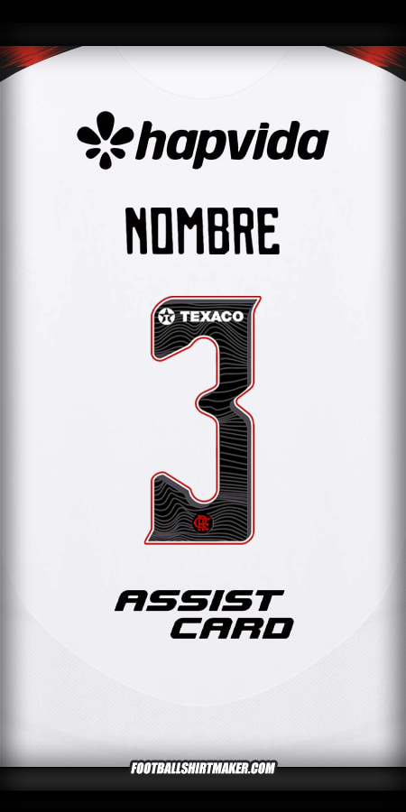Camiseta Flamengo 2025 Visita -  nombre - 3