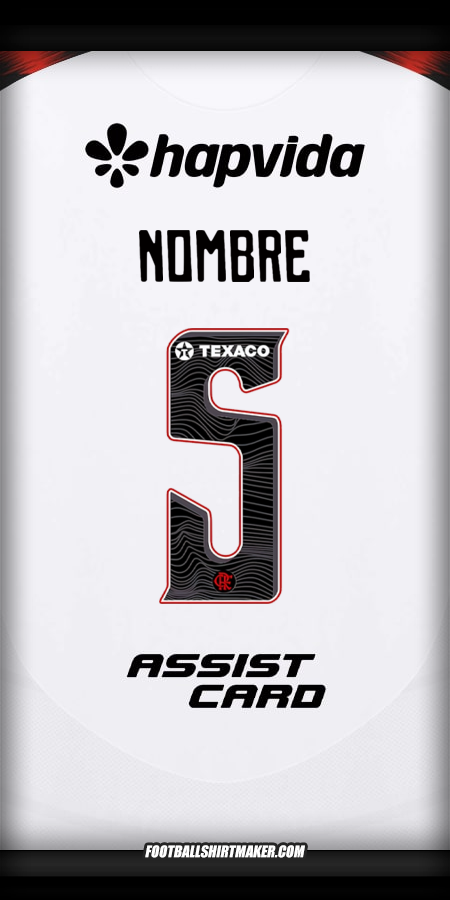 Camiseta Flamengo 2025 Visita -  nombre - 5