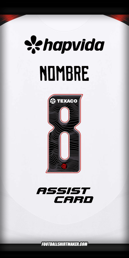 Camiseta Flamengo 2025 Visita -  nombre - 8