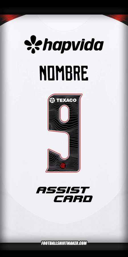 Camiseta Flamengo 2025 Visita -  nombre - 9