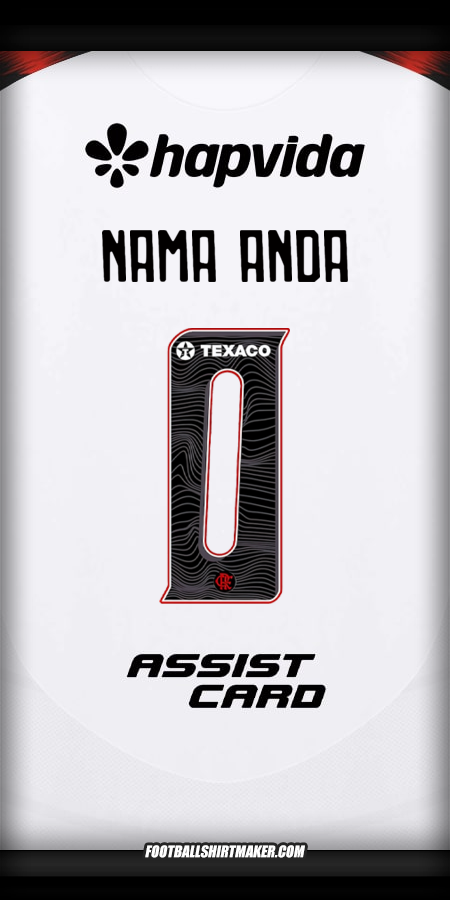 Jersey Flamengo 2025 II -  nama anda - 0