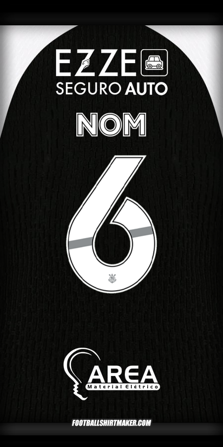 Maillot Corinthians 2025/2026 Extérieur -  nom - 6