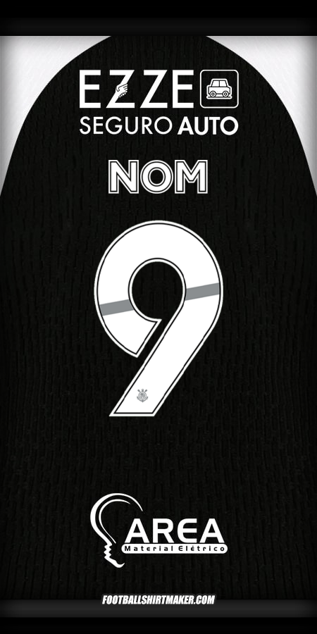 Maillot Corinthians 2025/2026 Extérieur -  nom - 9