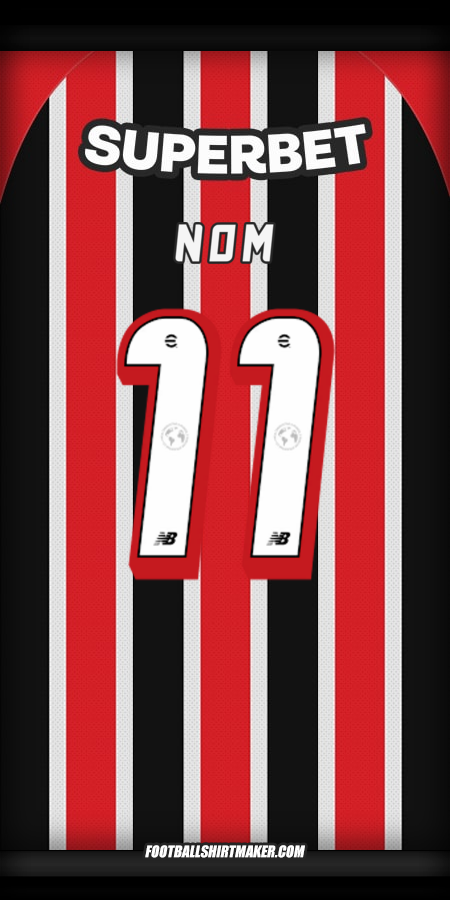 Maillot Sao Paulo FC 2025 Extérieur -  nom - 11