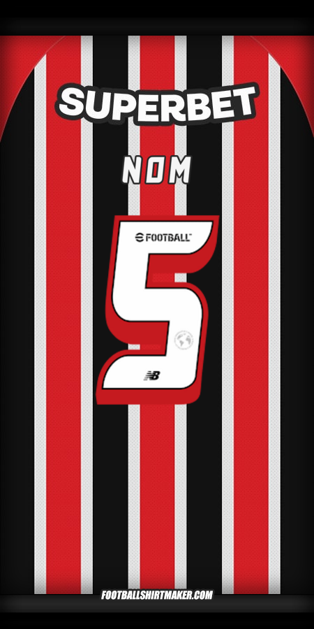 Maillot Sao Paulo FC 2025 Extérieur -  nom - 5