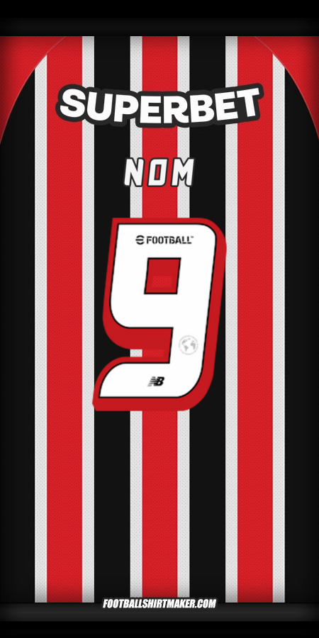 Maillot Sao Paulo FC 2025 Extérieur -  nom - 9